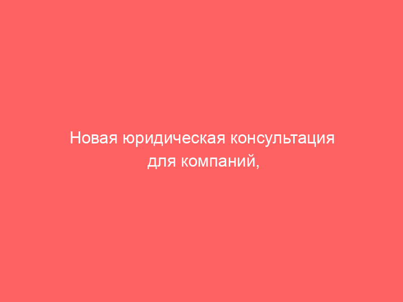 Новая юридическая консультация для компаний, занимающихся созданием, продвижением сайтов, SMM-продвижением, компаний – заказчиков таких услуг. Part I